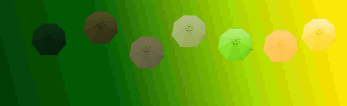 Toiles pour Parasols couleurs Jaune et Vert
